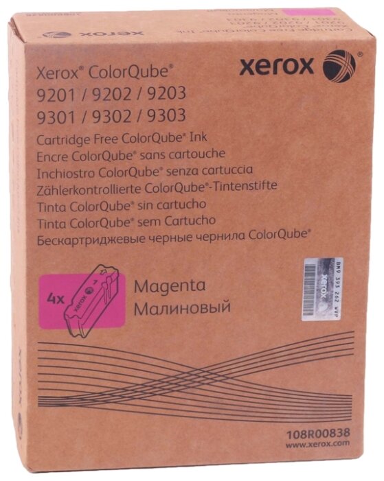 Чернила твердые Xerox 108R00838 для ColorQube 9201/9202/9203 4x9,25K стр пурпурные
