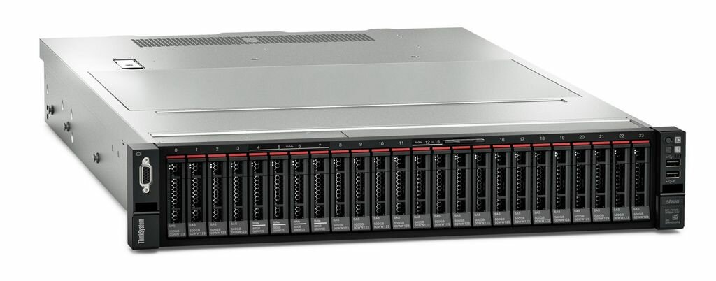 Сервер Lenovo ThinkSystem SR650 Rack 2U, Xeon Gold 6126 12C (2.6GHz/19.25MB/125W), 16GB/2Rx8/2666MHz/1.2V RDIMM, noHDD, noRaid, noBackplane, noDVD, noGbE, 1xpower cord, 1x1100W p/s (up to 2), XCC Enterprise (7X06A08YEA)