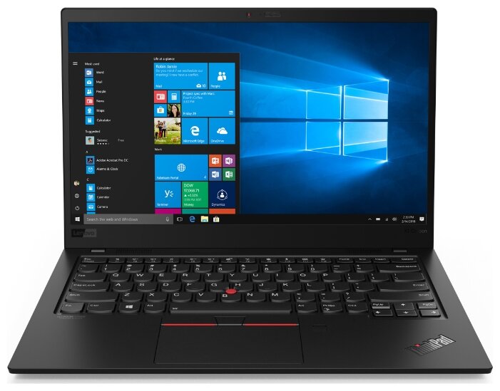 Ноутбук Lenovo THINKPAD X1 Carbon Ultrabook (7th Gen) (Intel Core i7 8565U 1800 MHz/14quot;/1920x1080/8GB/512GB SSD/DVD нет/Intel UHD Graphics 620/Wi-Fi/Bluetooth/Windows 10 Pro)