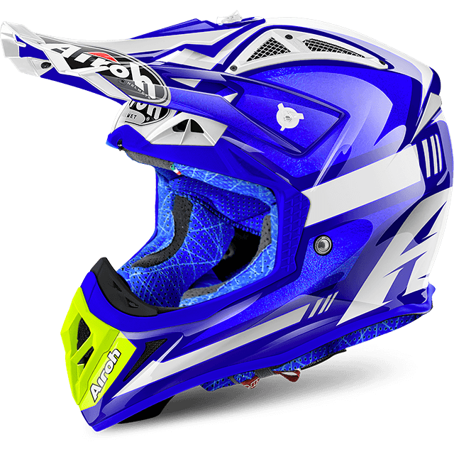 AIROH шлем кросс AVIATOR 2.2 CAIROLI OTTOBIANO BLUE GLOSS