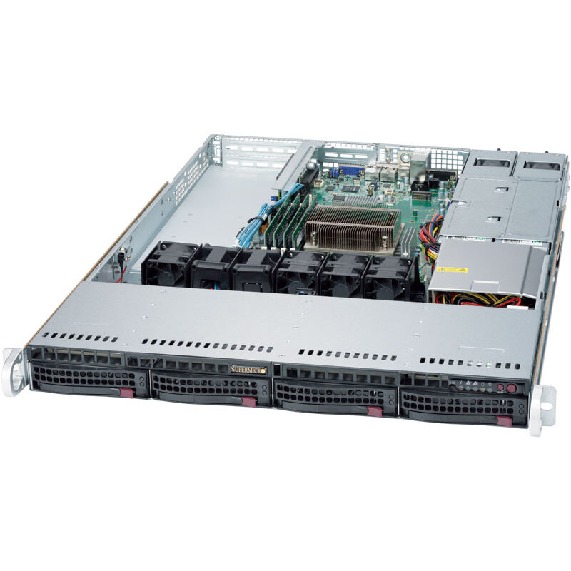 Серверная платформа 1U SuperMicro SYS-5019S-WR, X11SSW-F / CSE-815TQC-R504WB, 4x 3.5quot; Hot-swap, 500W RPS