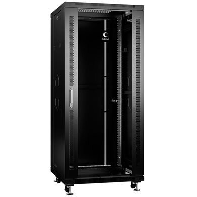 Шкаф серверный CABEUS SH-05C-27U60/100-BK 27U 1000мм дверь стекло, черный