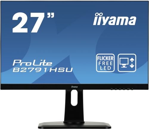 Монитор 27quot; Iiyama ProLite B2791HSU-1 B2791HSU-B1 1920х1080, 1 мс, 300 кд/м2, 12000000:1, 170°/160°, HDMI, DisplayPort, VGA, USB, SPK, HAS, Pivot, bla