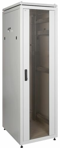 Шкаф ITK LN35-38U66-G сетевой 19quot; LINEA N 38U 600х600 мм стеклянная передняя дверь серый