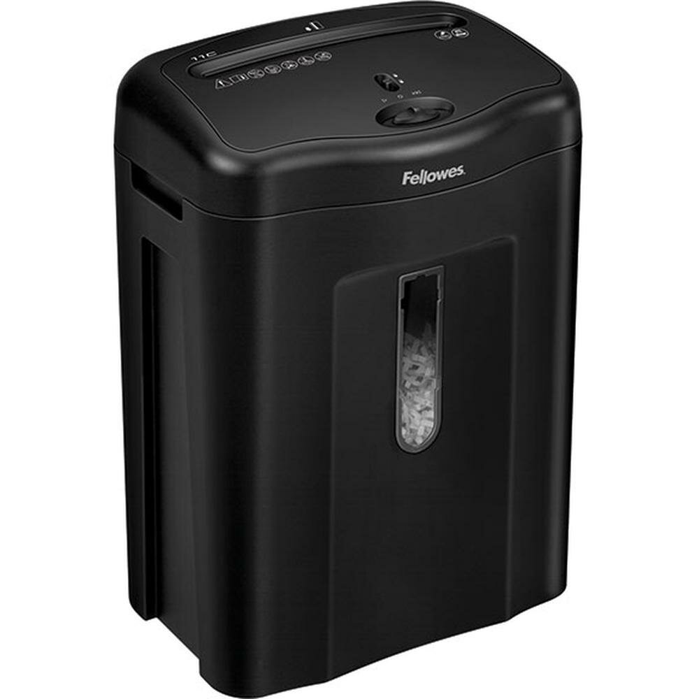 Уничтожитель бумаг Fellowes PowerShred 11C (секр.P-3) / фрагменты / 11лист. / 18лтр. / скрепки / скобы / пл.карты