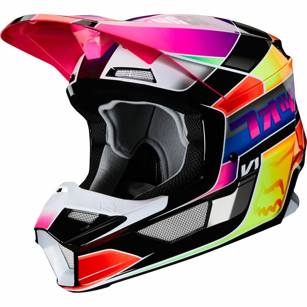 Шлемы Мотошлем Fox V1 Yorr Helmet Blue/Red