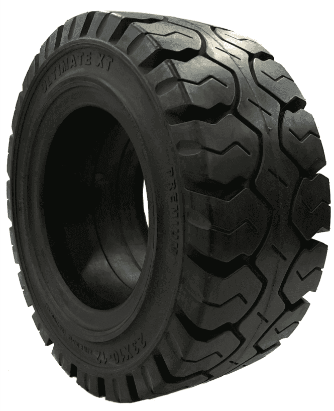 Шина цельнолитая черная с буртом Ultimate XT 23x10-12