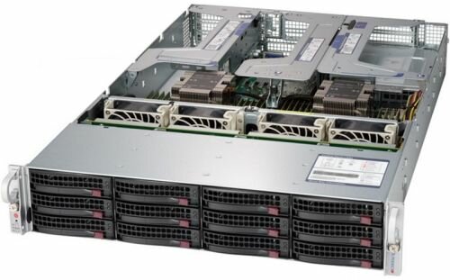 Серверная платформа 2U Supermicro SSG-6029P-E1CR12L (2x3647, C622, 16xDDR4, 12x3.5quot; HS, 3008 SAS, 2x10GE, 2x1200W,Rail)