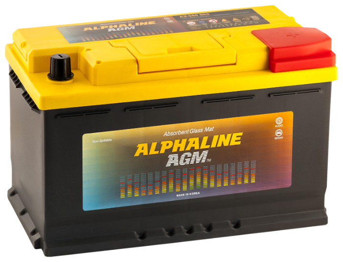 Автомобильный аккумулятор AlphaLine AGM 80 Ач (SA 58020/AX 580800)