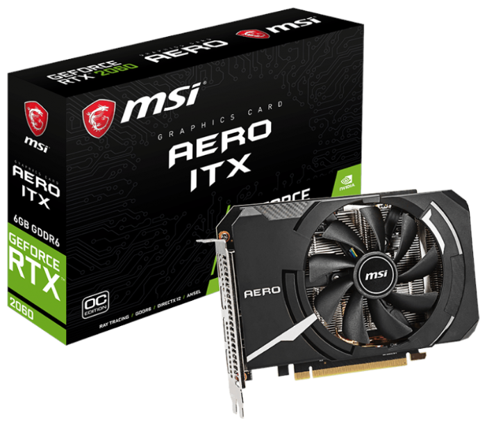 Видеокарта MSI GeForce RTX 2060 1710MHz PCI-E 3.0 6144MB 14000MHz 192 bit 3xDisplayPort HDMI HDCP AERO ITX OC