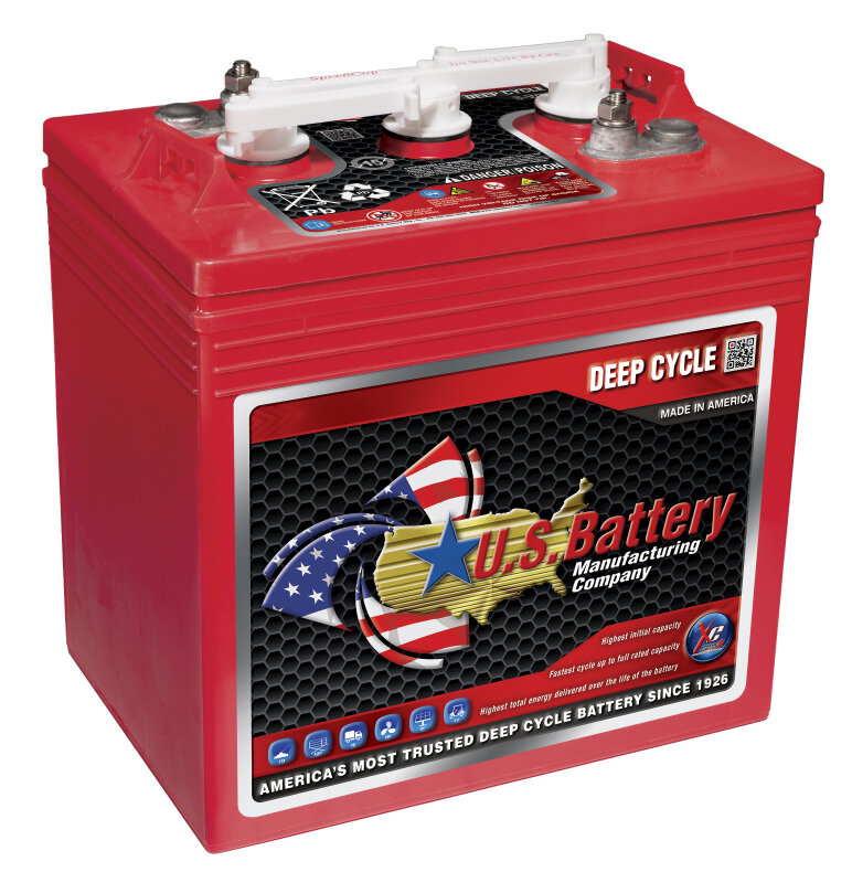 Аккумуляторная батарея тяговая U.S.BATTERY US 2000 XC2, 6V 172 Ah (C5)