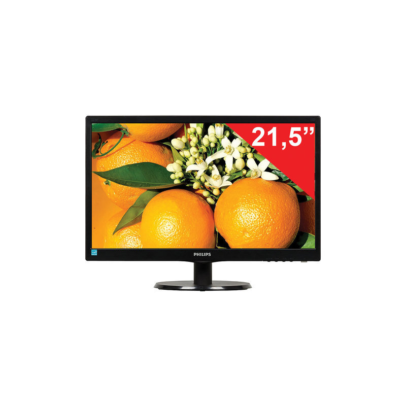 Монитор Philips 223V5LSB/00, 21,5quot; (55 см), 1920x1080, 16:9, TN+film, 5 мс, 250 cd, VGA, DVI, черный