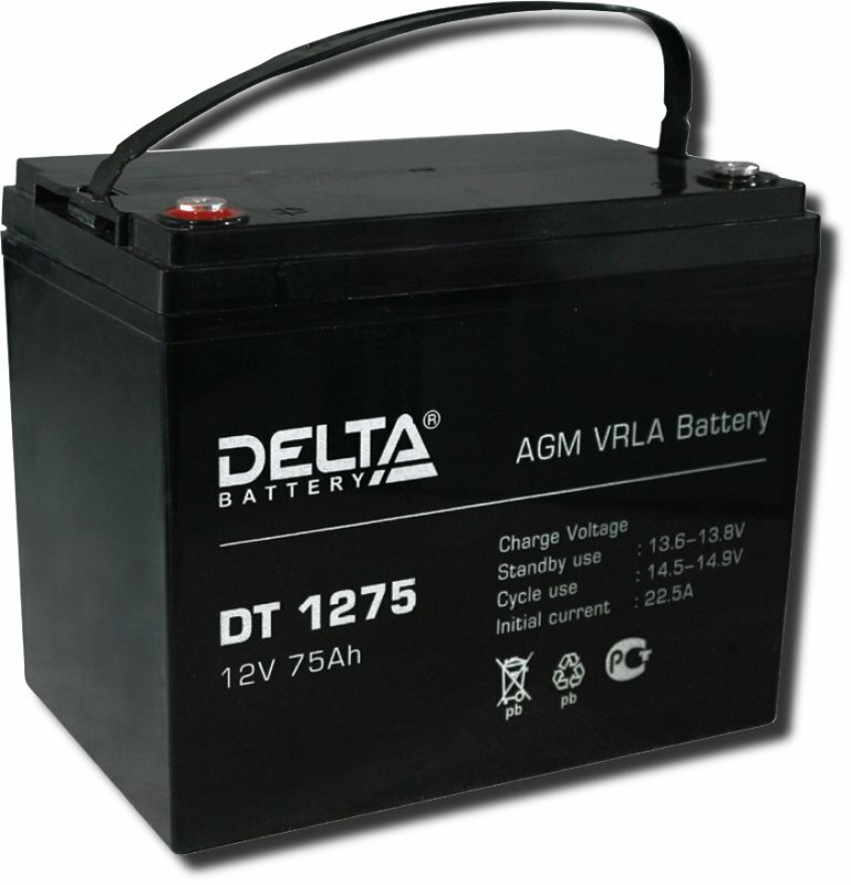 АКБ-75 DT 1275 Delta Свинцово-кислотный аккумулятор