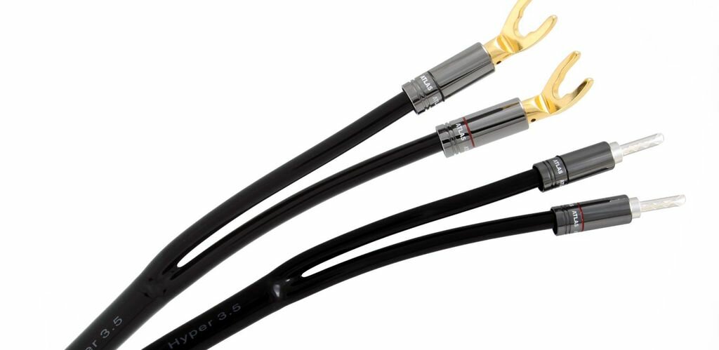 Пара акустических кабелей Atlas Hyper 3.5 2.0 м (Transpose Spade Silver)