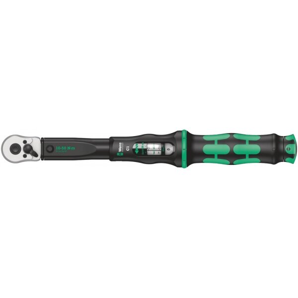 Динамометрический ключ WERA Click-Torque C 1 10-50 Nm с трещоткой с реверсом WE-075620