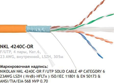 Кабельная бухта NIKOLAN (NKL 4240C-OR)