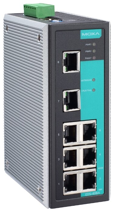 Коммутатор управляемый MOXA EDS-408A-3M-ST 5x10/100 BaseTx ports, 3 multi mode 100 BaseFx, ST