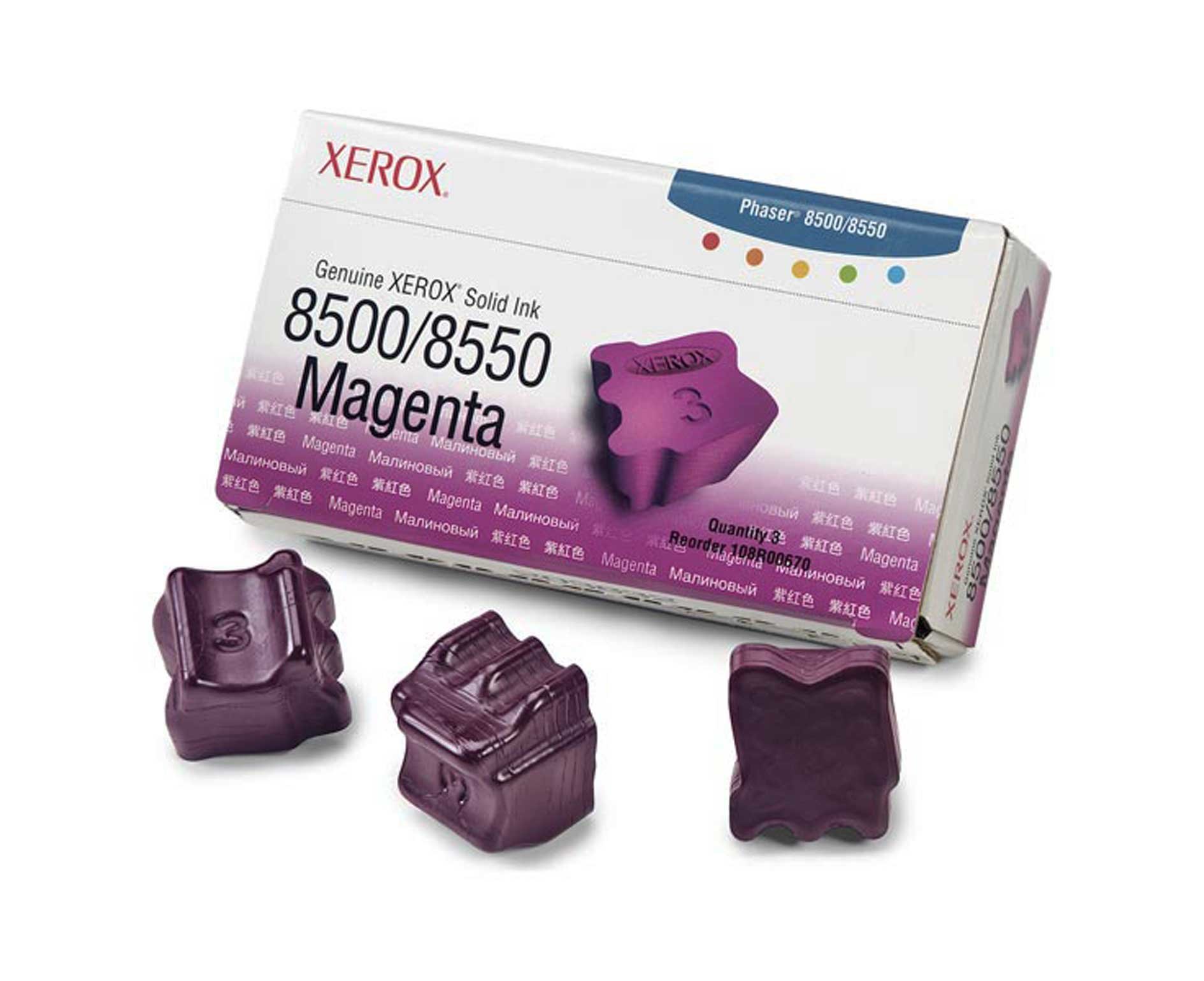 108R00670 Чернила пурпурные (3 шт.) Xerox Phaser 8500/8550