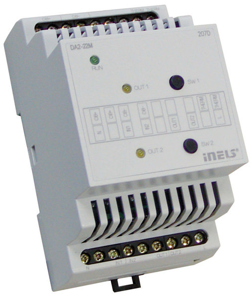 Регулятор освещения двухканальный iNELS DA2-22M (8595188131353)
