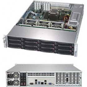 Серверная платформа Supermicro SuperStorage 2U Server 5029P-E1CTR12L noCPU(1)Scalable/TDP 70-205W/ no DIMM(8)/ 3008RAID HDD(12)LFF + opt. 2SFF/ 2x10Gbe/ 4xLP/ 2x800W