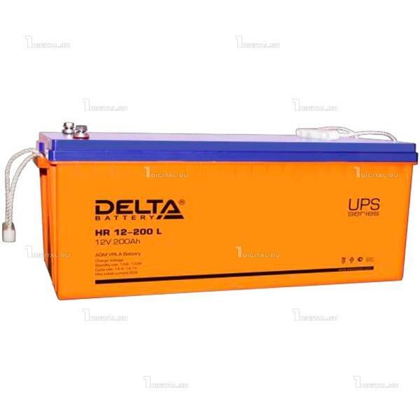 Аккумулятор DELTA HR 12-200L (12В, 200Ач / 12V, 200Ah) (UPS серия)