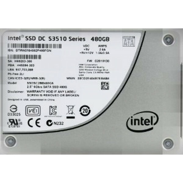 Жесткий диск Intel | SSDSC2BB480G601 | 480 Gb / SSD / SATAIII / 2.5quot; / 440/500 Mb/sec