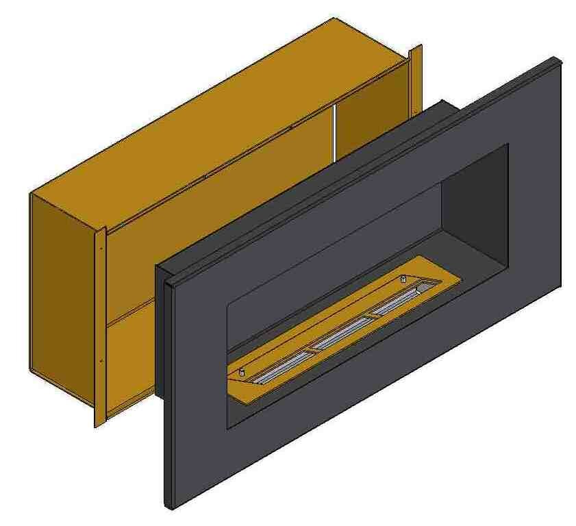 Аксессуар для биокамина ZeFire Теплоизоляционный корпус для встраивания в мебель для очага 800 мм