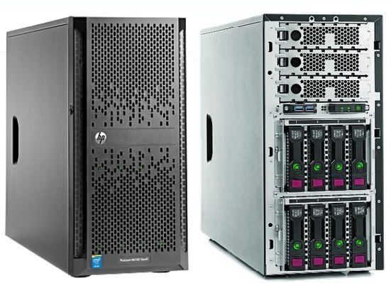 Сервер HP Proliant ML150 Gen9, 1(up2)x E5-2620v4 8C 2.1GHz, 1x16GB-R DDR4-2400T, H240/ZM (RAID 1+0/5/5+0) noHDD (8/16 SFF 2.5quot; HP) 1x800W Gold (up2), 2x1Gb/s,noDVD,iLO4.2, Tower-5U, 3-1-1 834608-421