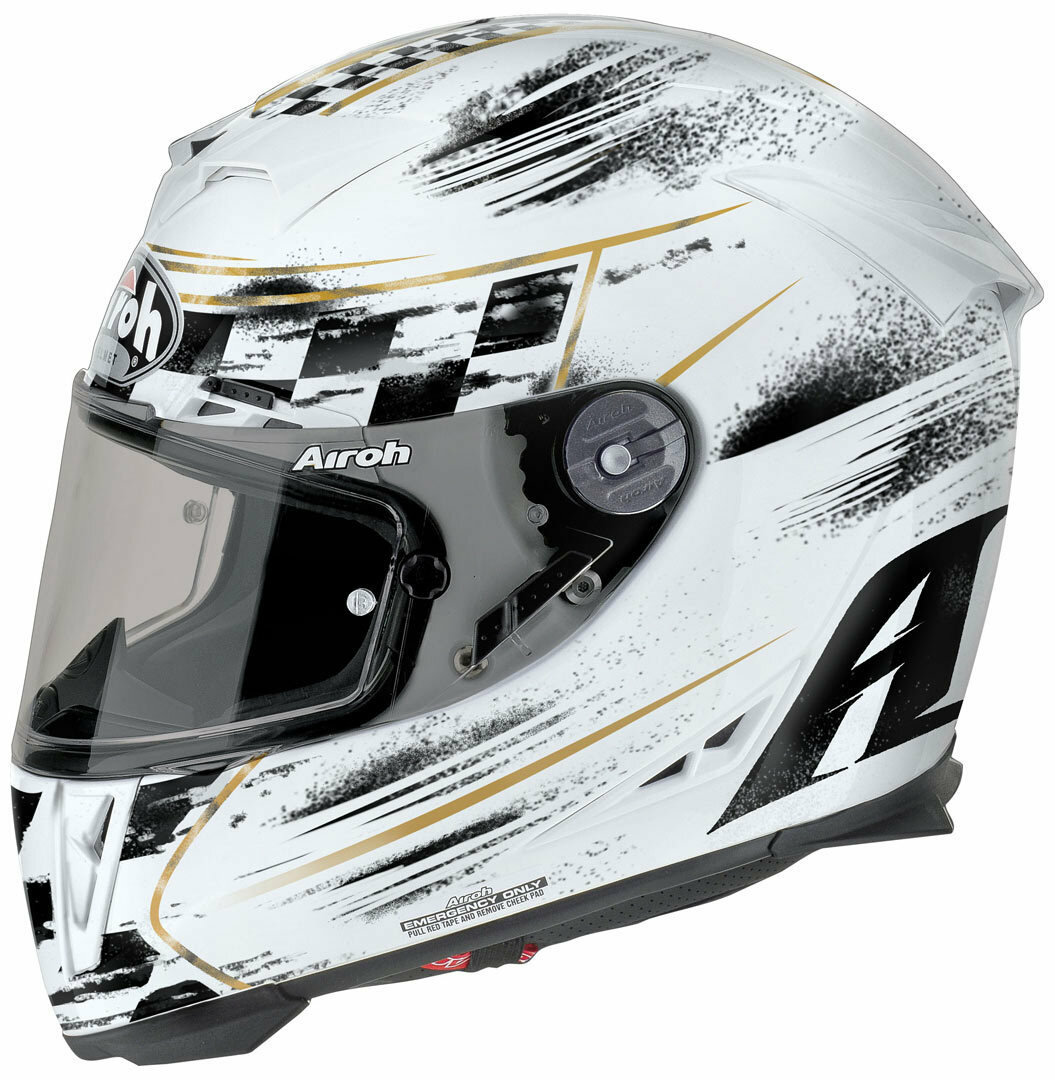 AIROH шлем интеграл GP500 CHECK WHITE GLOSS