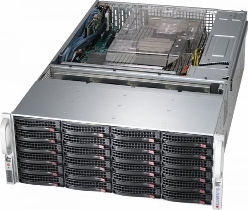 Серверная платформа 4U Supermicro SSG-6049P-E1CR36L (2x3647, C624, 16xDDR4, 36x3.5quot; HS, 3008 SAS, 2x10GE, 1200W Redundant)