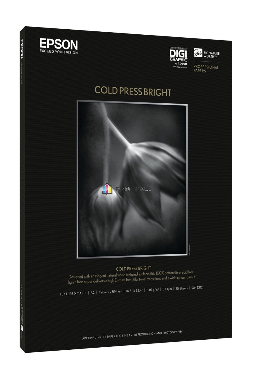 Фотобумага EPSON Fine Art Paper Cold Press Bright A2 (25л., 340 г/м2) C13S042312