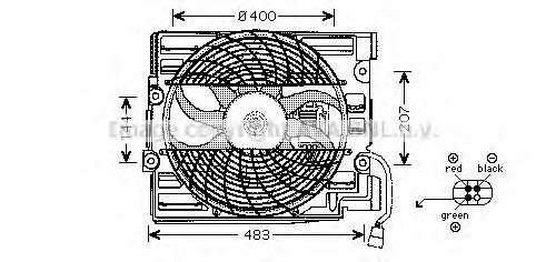 Вентилятор системы охлаждения bmw5 e 39 (95-) 520 ava quality cooling BW7510