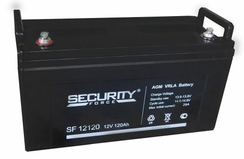 Аккумулятор Security Force 12 В, 120 Ач SF 12120 герметичный свинцово-кислотный