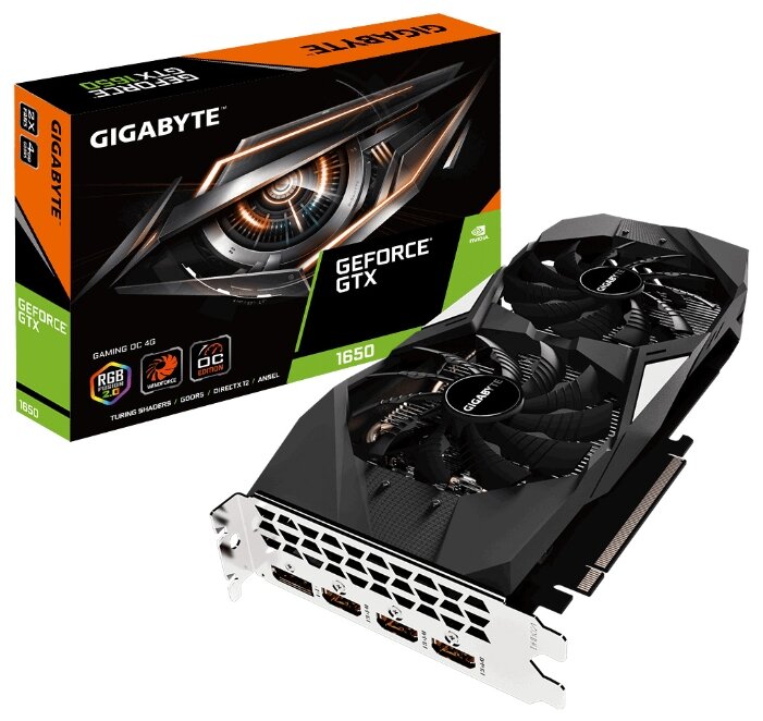 Видеокарта GIGABYTE GeForce GTX 1650 1815MHz PCI-E 3.0 4096MB 8002MHz 128 bit 3xHDMI HDCP GAMING OC (rev. 1.0)