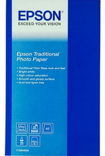Фотобумага для плоттеров A1+ глянцевая Epson Traditional Photo Paper 610мм x 915мм, 330г/кв.м, C13S045053