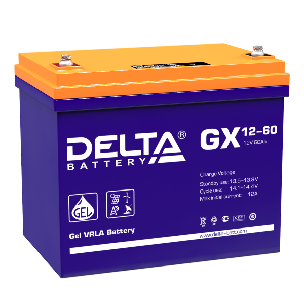GX 12-60 Delta Аккумулятор Delta GX 12-60