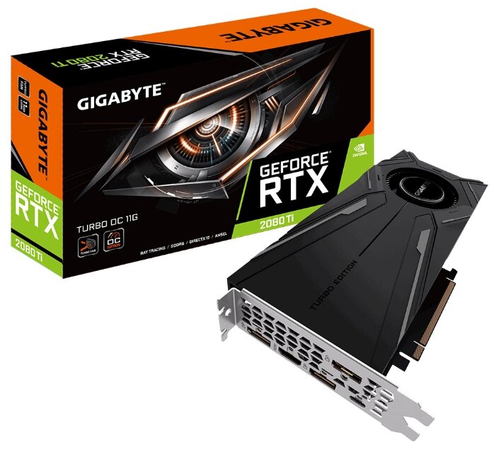 Видеокарта GIGABYTE GeForce RTX 2080 Ti 1620MHz PCI-E 3.0 11264MB 14000MHz 352 bit HDMI HDCP TURBO OC (rev.1.0)