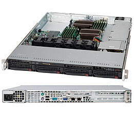 Корпус серверный 1U Supermicro CSE-815TQ-563UB (4x3.5quot; HS Bays, 4xSATA/SAS port, DVD-opt, 12quot;x13quot; E-ATX, 2FH(1UIO), 1LP, 563W Gold, rail)