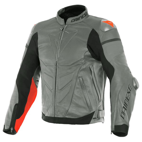 Мотокуртка DAINESE SUPER RACE 89c charcoal-gray/ch.-gray/fluo-red 48