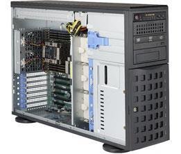 Серверная платформа Supermicro SuperServer 4U 7049P-TR noCPU (2) Scalable / TDP 45-205W / memory (16) / Sataraid 0 / 1 / 5 / 10 / HDD (8) LFF / 2xGE / 6xFH, M2 / 2x1280W
