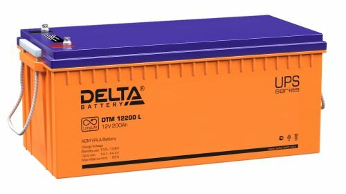 Батарея Delta DTM 12200 L 12В, 200Ач, 522х238х258мм