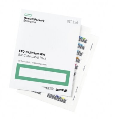 Этикетки для маркировки HP LTO-8 30TB RW Bar Code Label Pack (Q2015A)