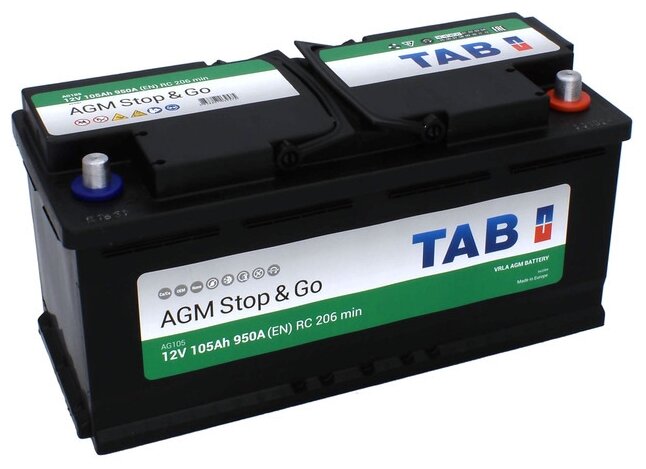 Автомобильный аккумулятор TAB AGM StopGo AG105 (213105)