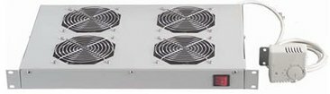 Вентиляторный модуль Estap M35HV4FTG с 4 вентиляторами и термостатом для шкафов Eco/Euro line, серый