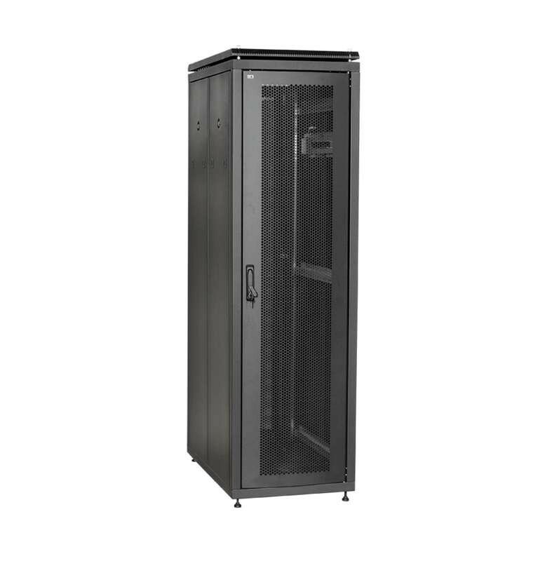 Шкаф сетевой 19дюйм LINEA N 28U 600х600мм перфорированная передняя дверь черн. ITK LN05-28U66-P