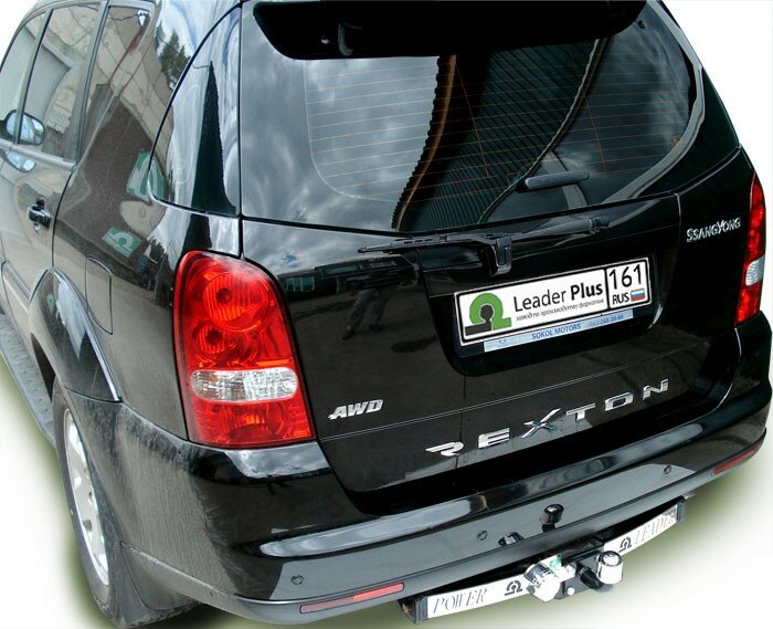 Фаркоп Лидер Плюс для SSANG YONG REXTON 2007- (C нерж. Пластиной)