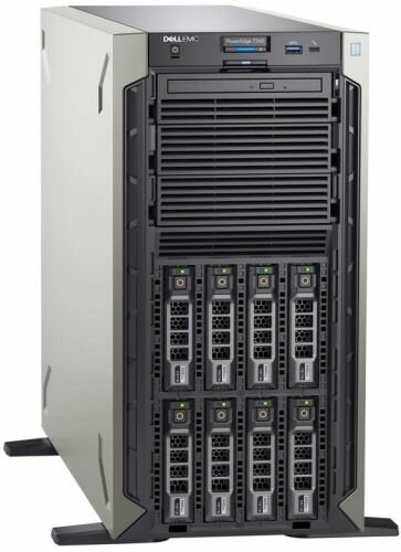 Сервер Dell PowerEdge T340 8LFF/1xE-2224 4.0GHz/1 x 16GB UDIMM/H330/1 x 1.2TB 12G 10K SAS/2xGE/495W/Bezel/ролики/iDRAC Enterprise/DVD-RW