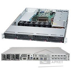 Supermicro Superserver SYS-5019S-WR, Single SKT, WIO, C236 chipset, 4 x DIMMs, 4 x 3.5quot; hot swap SATA3 bays, 2 x 1GbE, shared IPMI, 500W RPS