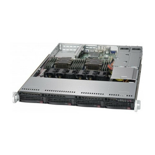 Сервер Supermicro SuperServer 6019P-MTR без процессора/без ОЗУ/без накопителей/количество отсеков 3.5quot; hot swap: 4/LAN 1 Гбит/c