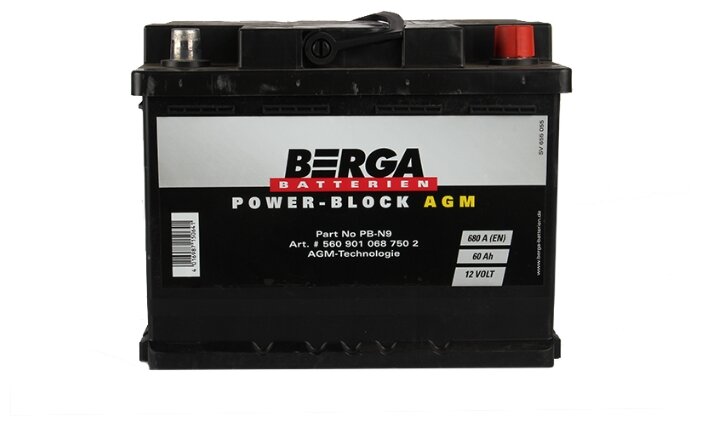 Автомобильный аккумулятор Berga PB-N9